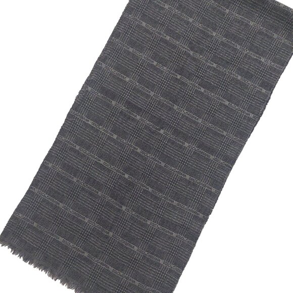 Dolce & Gabbana Vintage Black White Logo Print Plaid Scarf - Picture 4 of 13